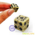 Bescon Old Looking Dice Bone Dice D6 16mm 12pcs مجموعة ، 16 مم ستة جوانب يموت (12) كتلة من الزهر الحجري